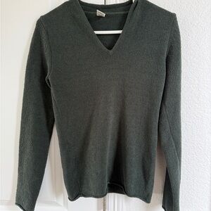 Prana Forest Green V-Neck Sweater